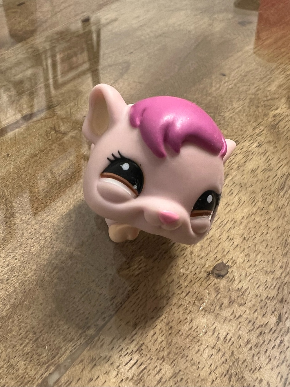 Littlest Pet Shop Pink Guinea Pig LPS #1406 Brown Eyes